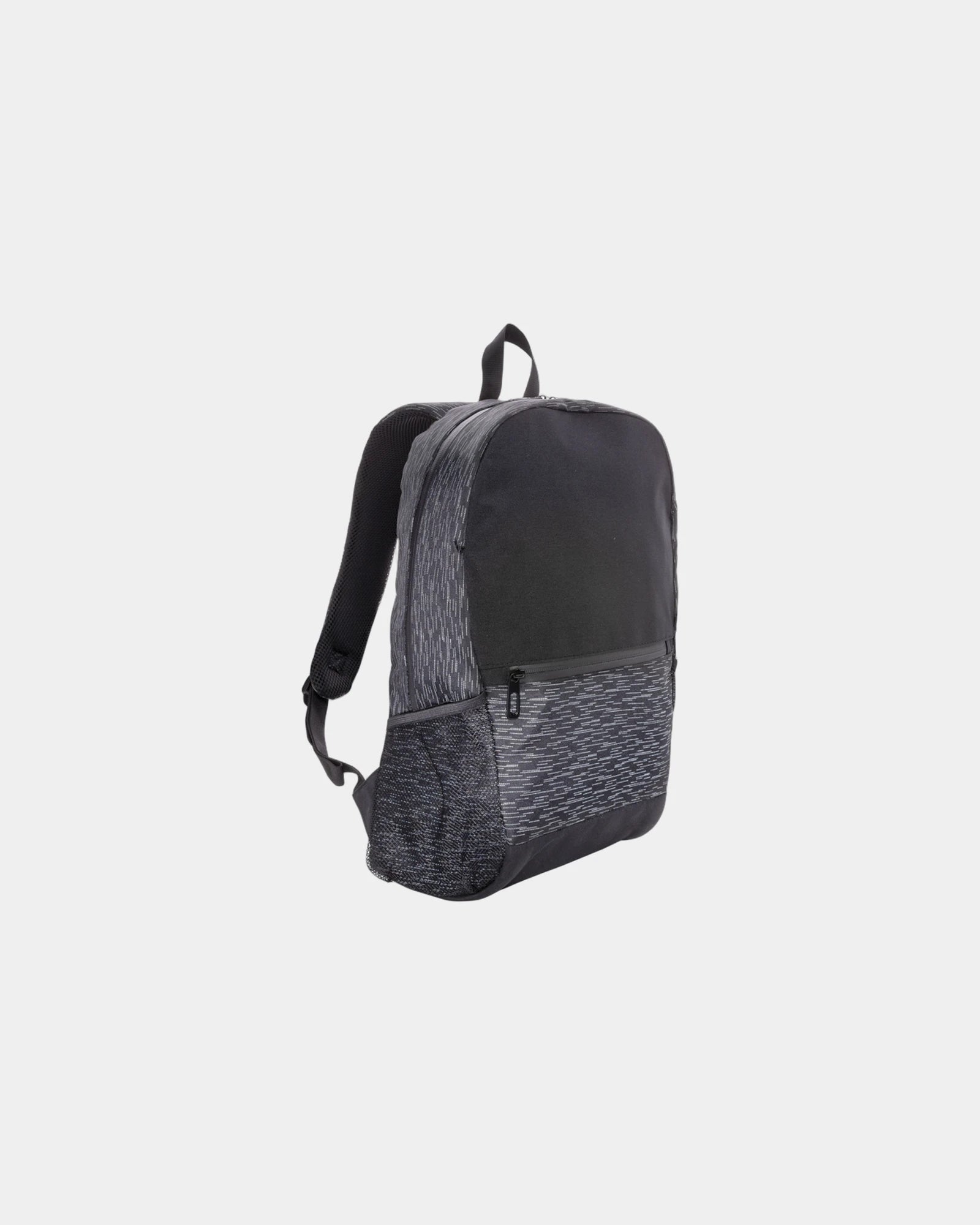 Custom RPET laptop backpack with reflective print - Black