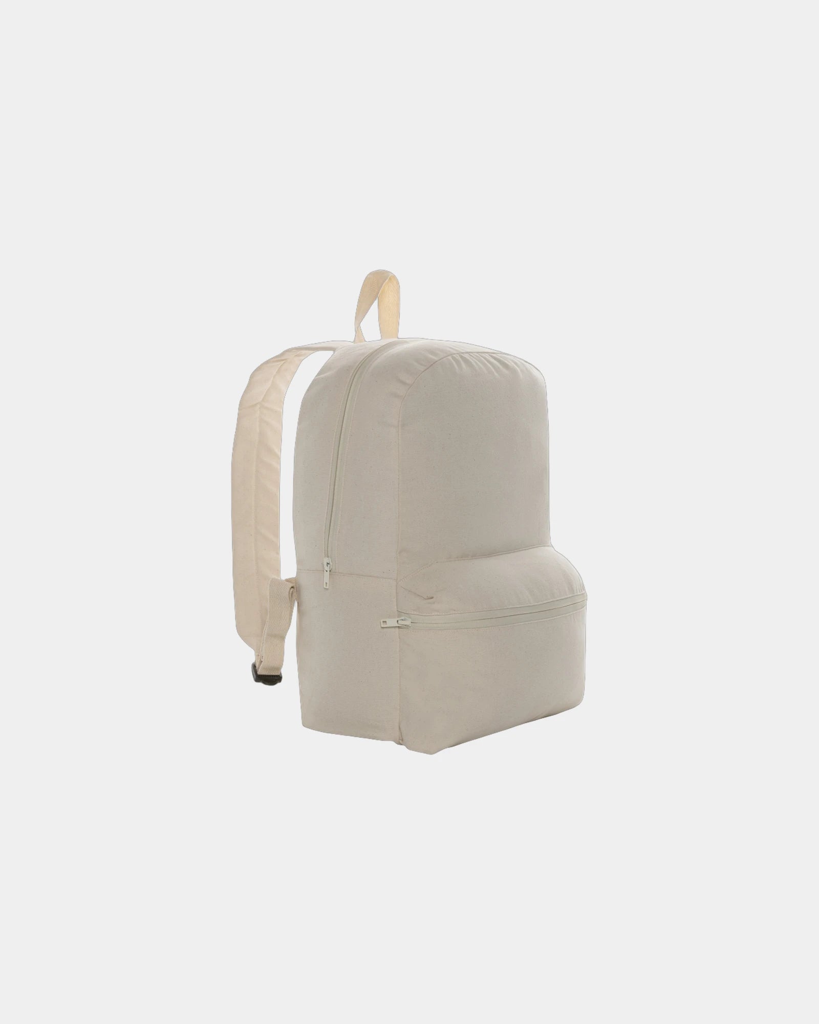 Custom recycled canvas basic backpack - Off-White