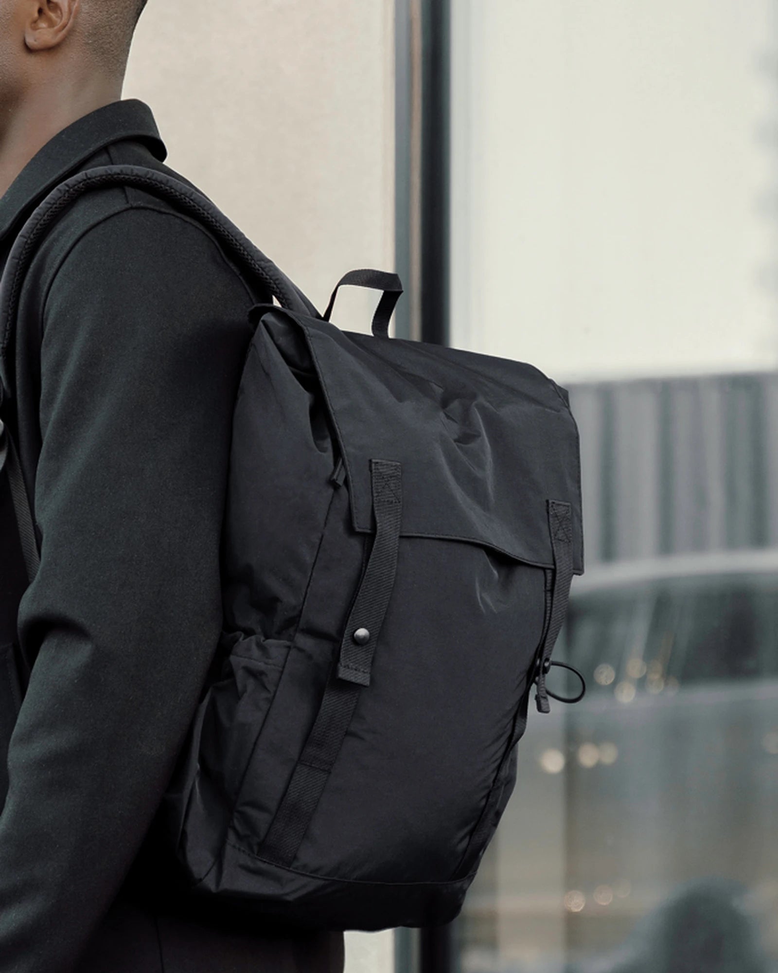 Custom recycled nylon backpack KENTO Urban - 5