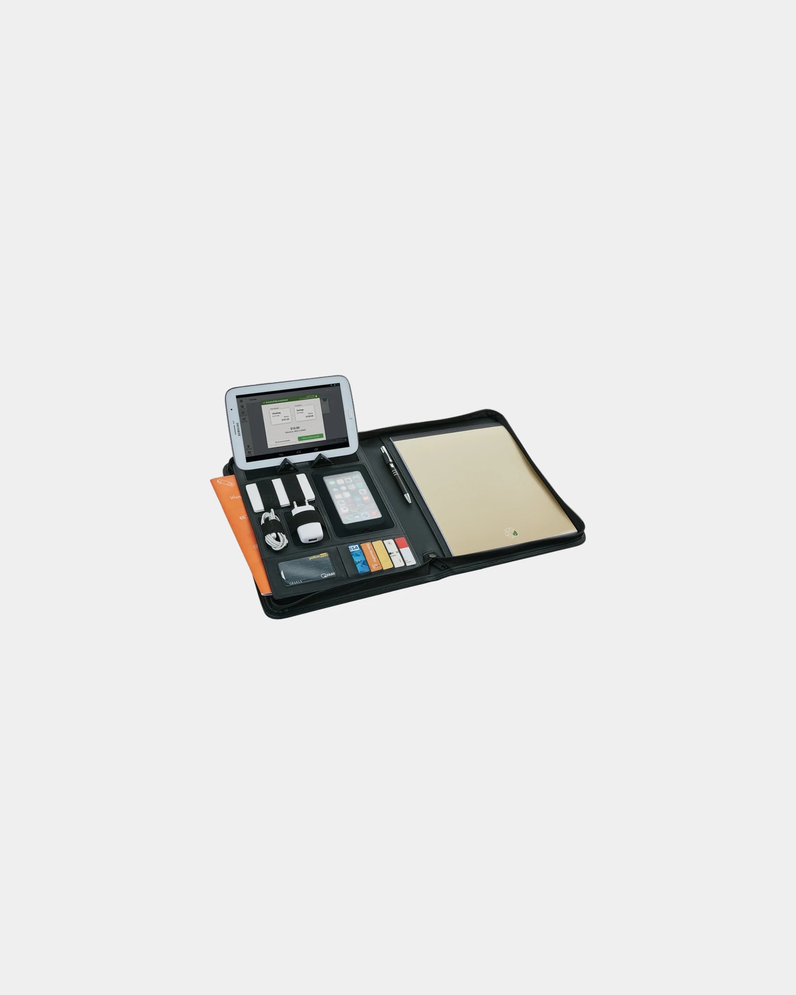 Promotional PU zip conference folder - Black