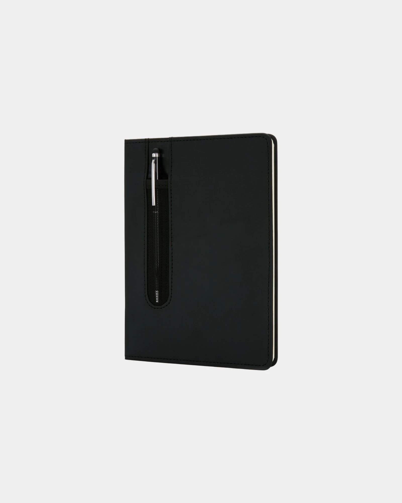 Promotional A5 PU notebook with stylus - Black
