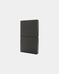 Promotional A5 softcover notebook with elastic closure - Black