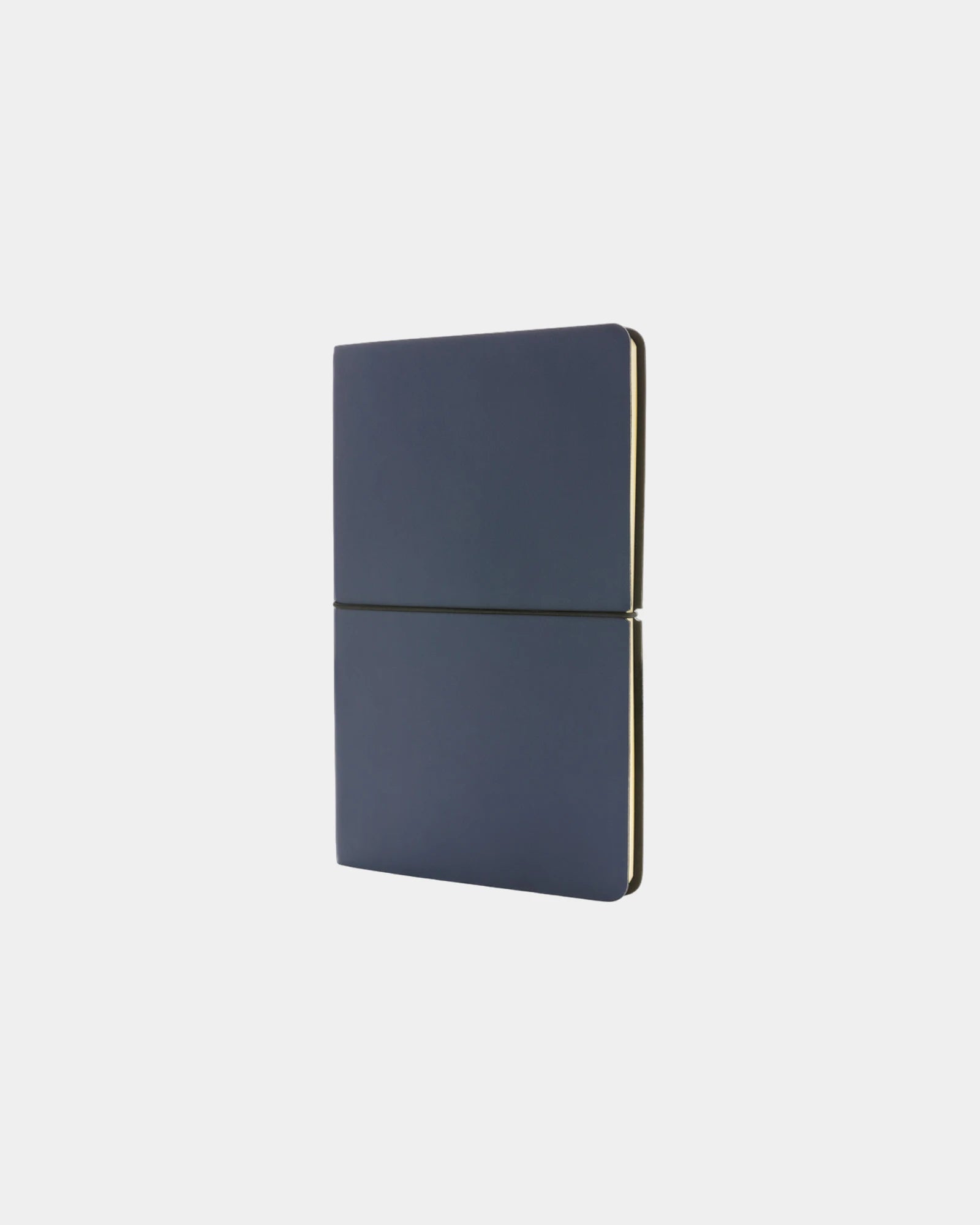 Promotional A5 softcover notebook with elastic closure - Navy