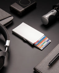 Promotional aluminum anti-RFID card holder - 12