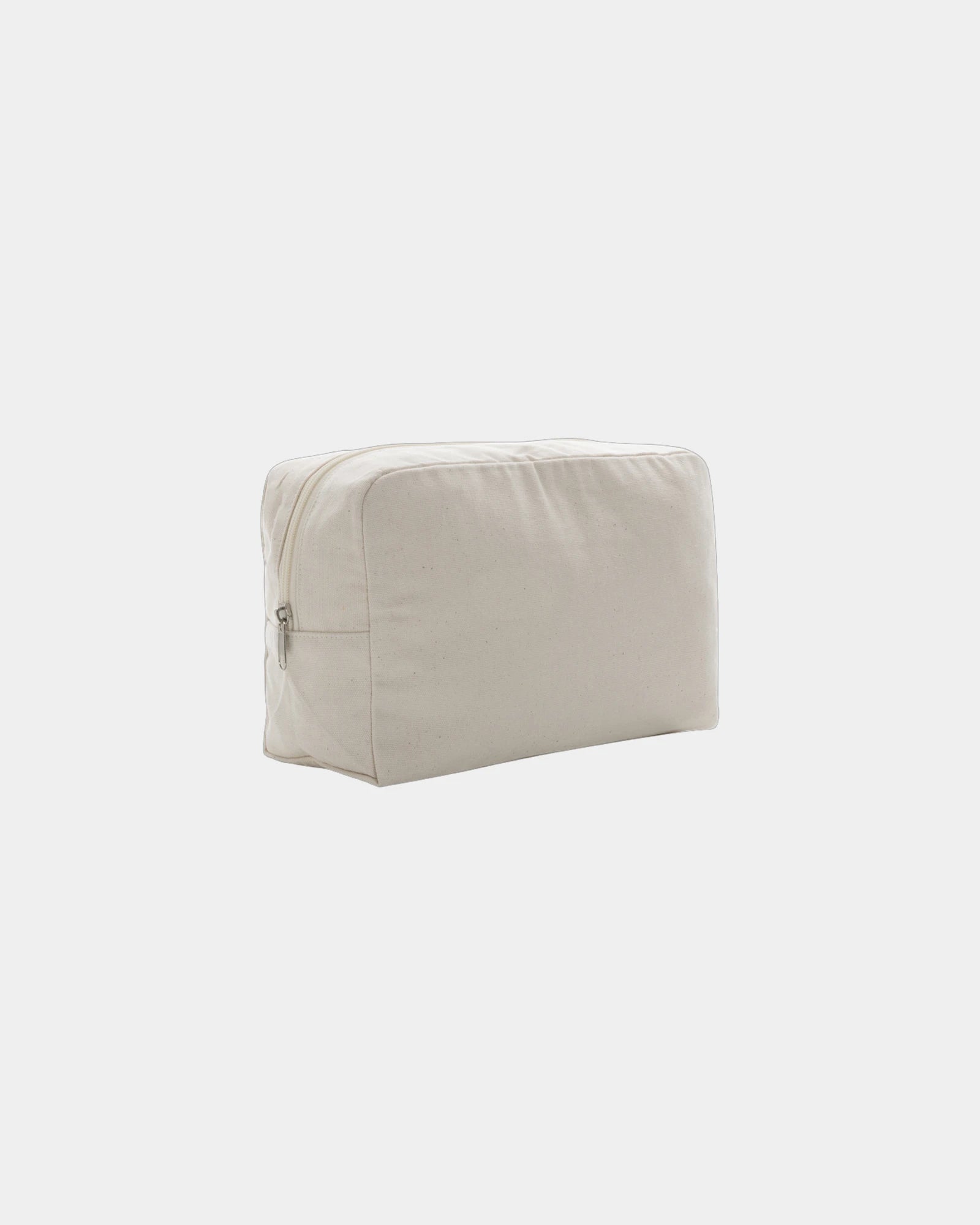 Promotional recycled toile travel pouch - Off-White