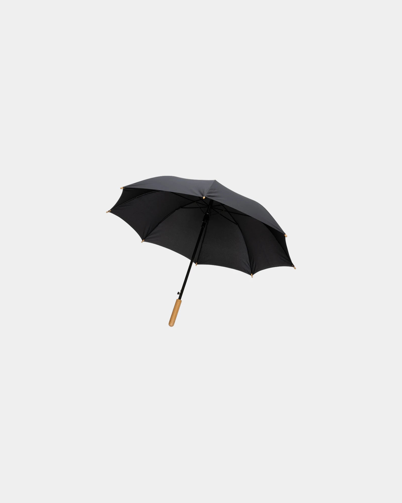 Promotional rPET bamboo automatic opening umbrella - Black