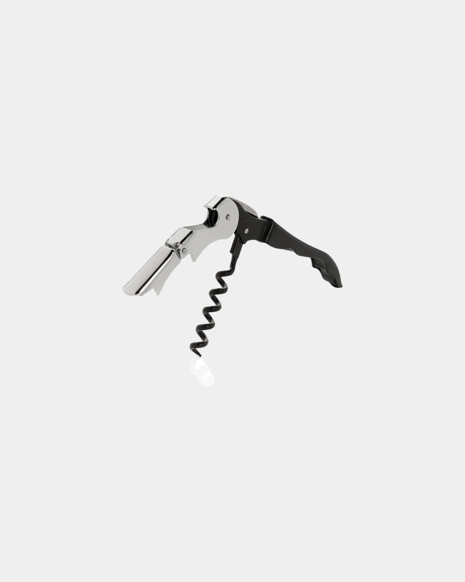 Promotional stainless steel corkscrew Vino - Black