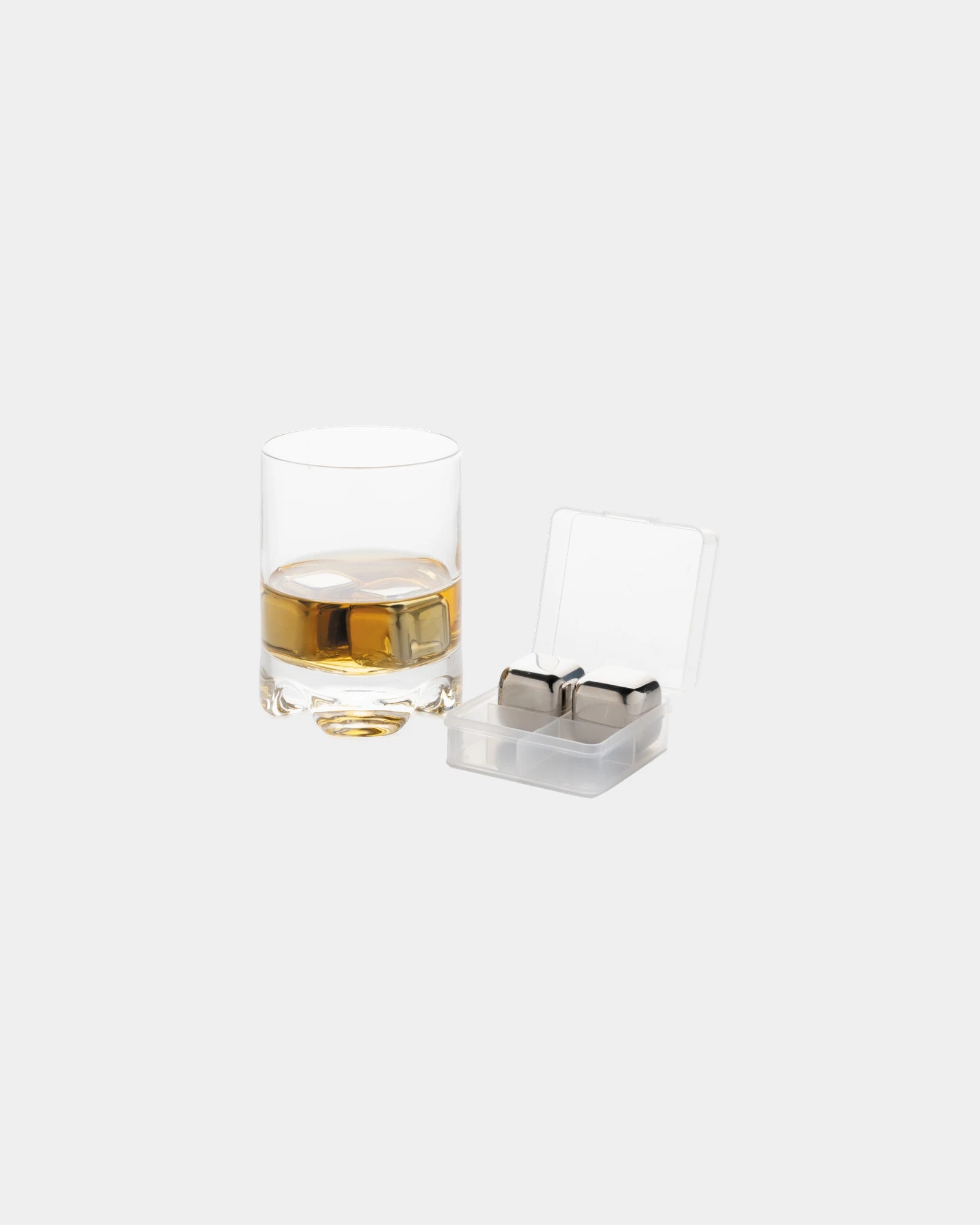 Promotional stainless steel reusable ice cubes set - Silver