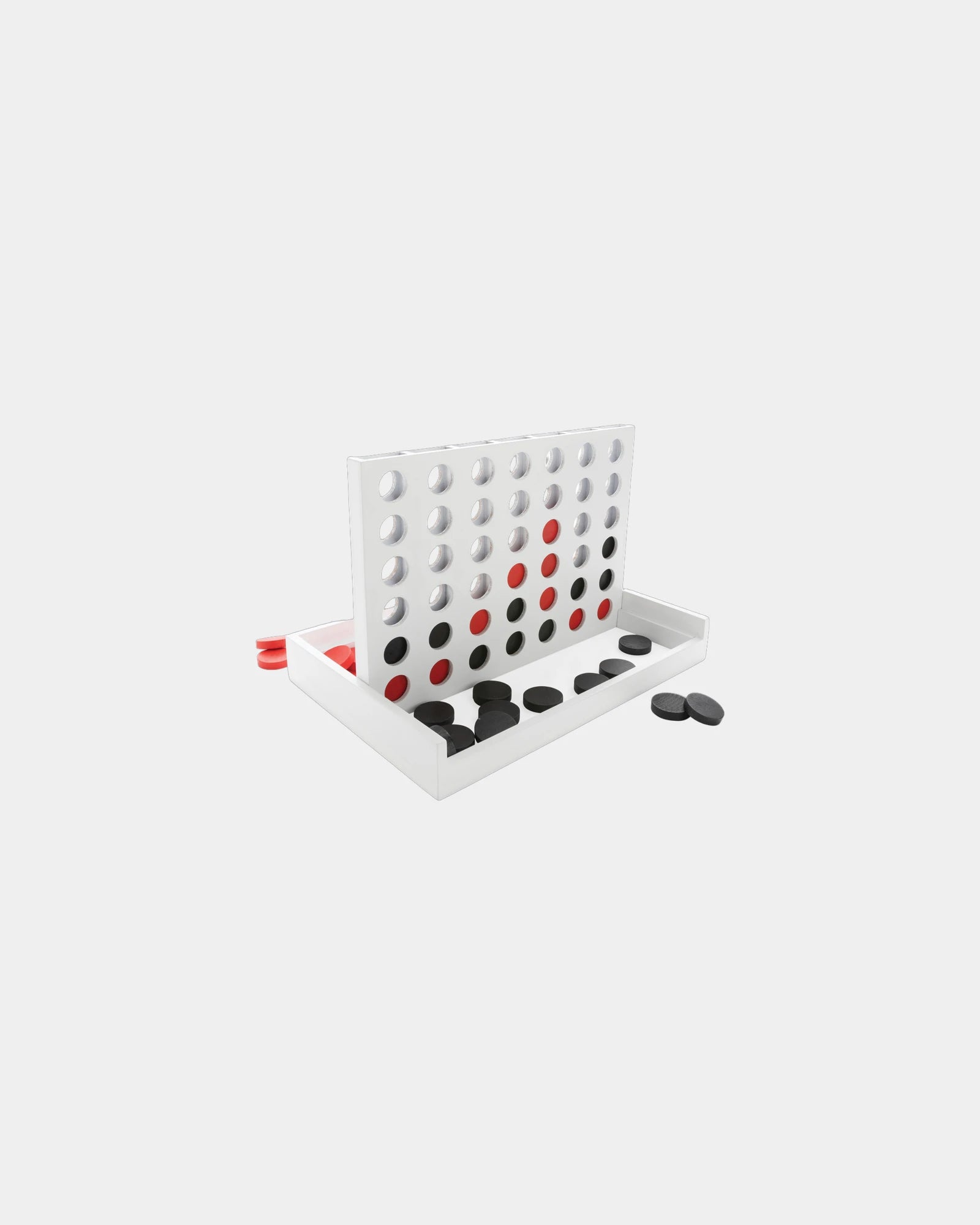 Promotional wooden Connect Four game - White