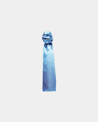 Custom polyester business scarf for women screen print - Mid Blue