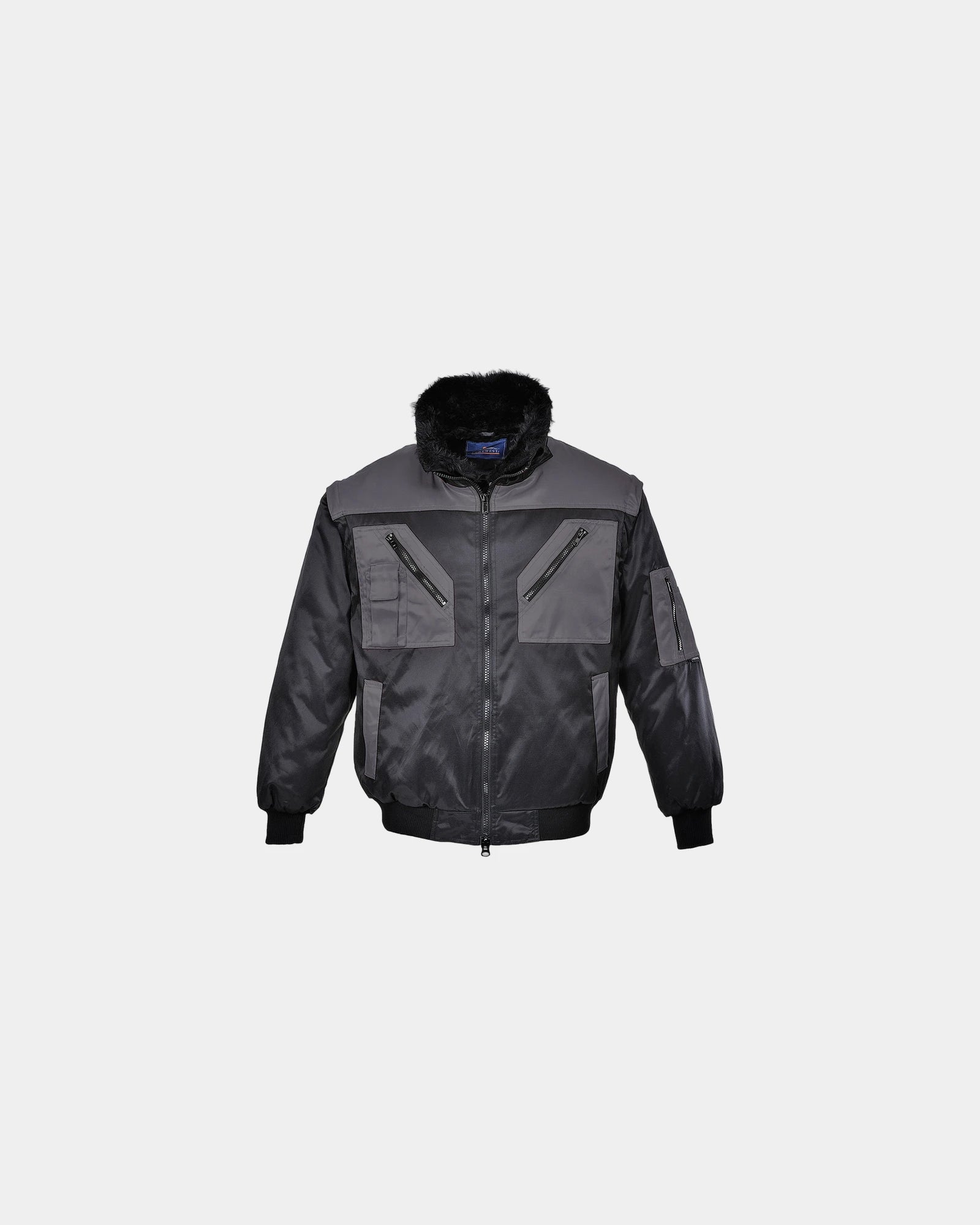 Promotional waterproof pilot jacket with removable sleeves - Grey