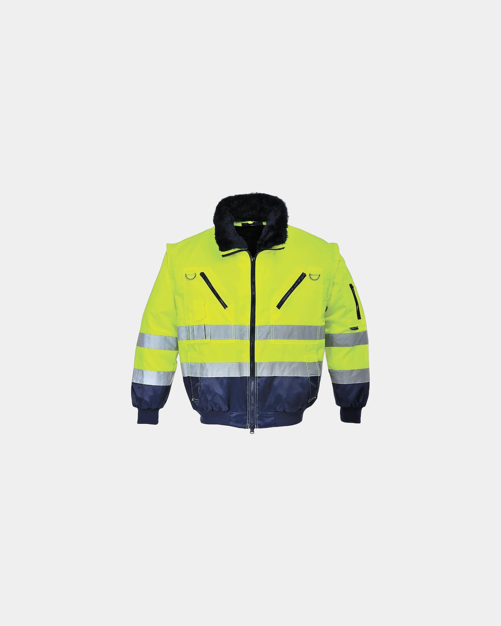 Promotional versatile 3-in-1 jacket - Yellow-Navy