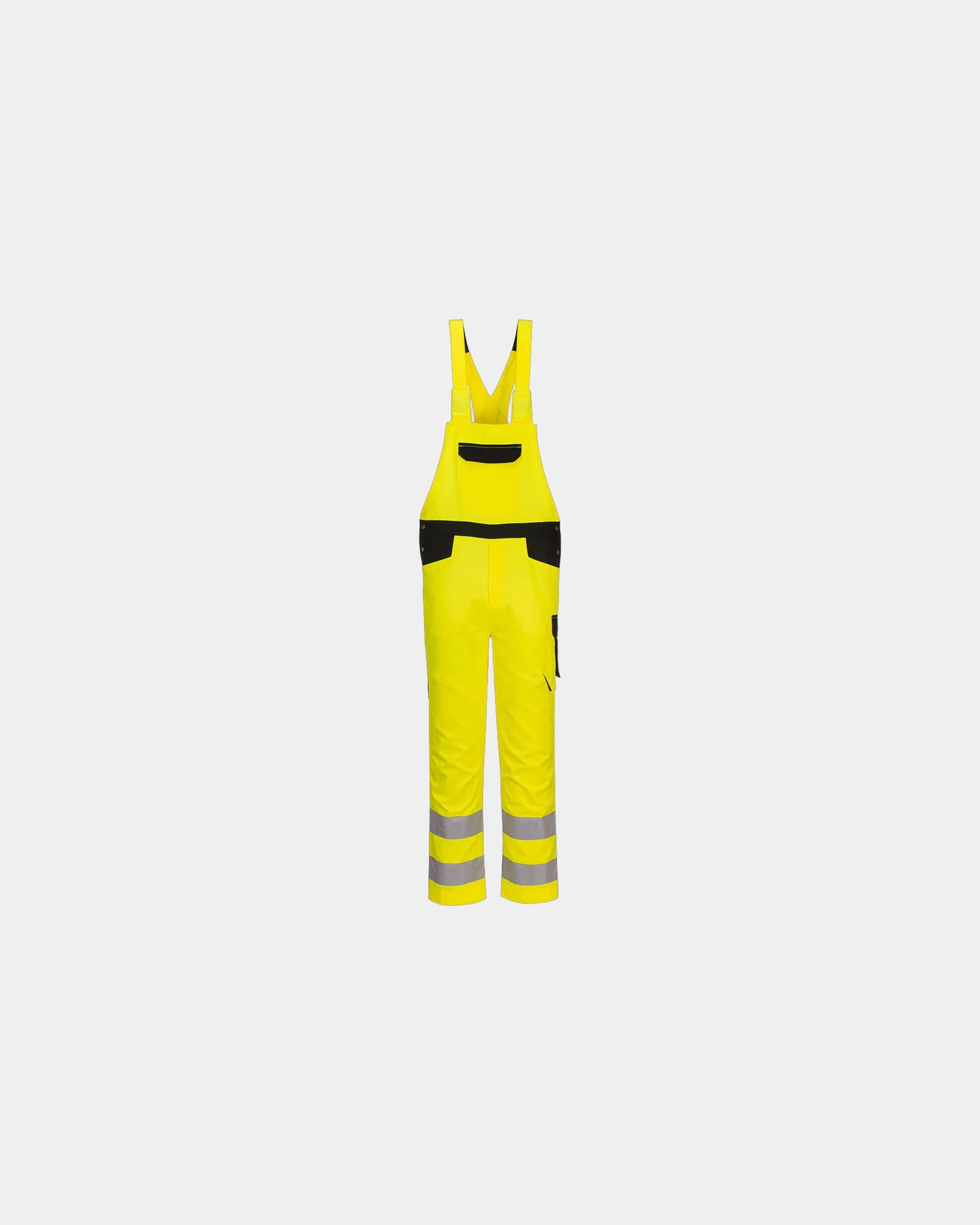 Promotional high-visibility bib and brace - Yellow-Black