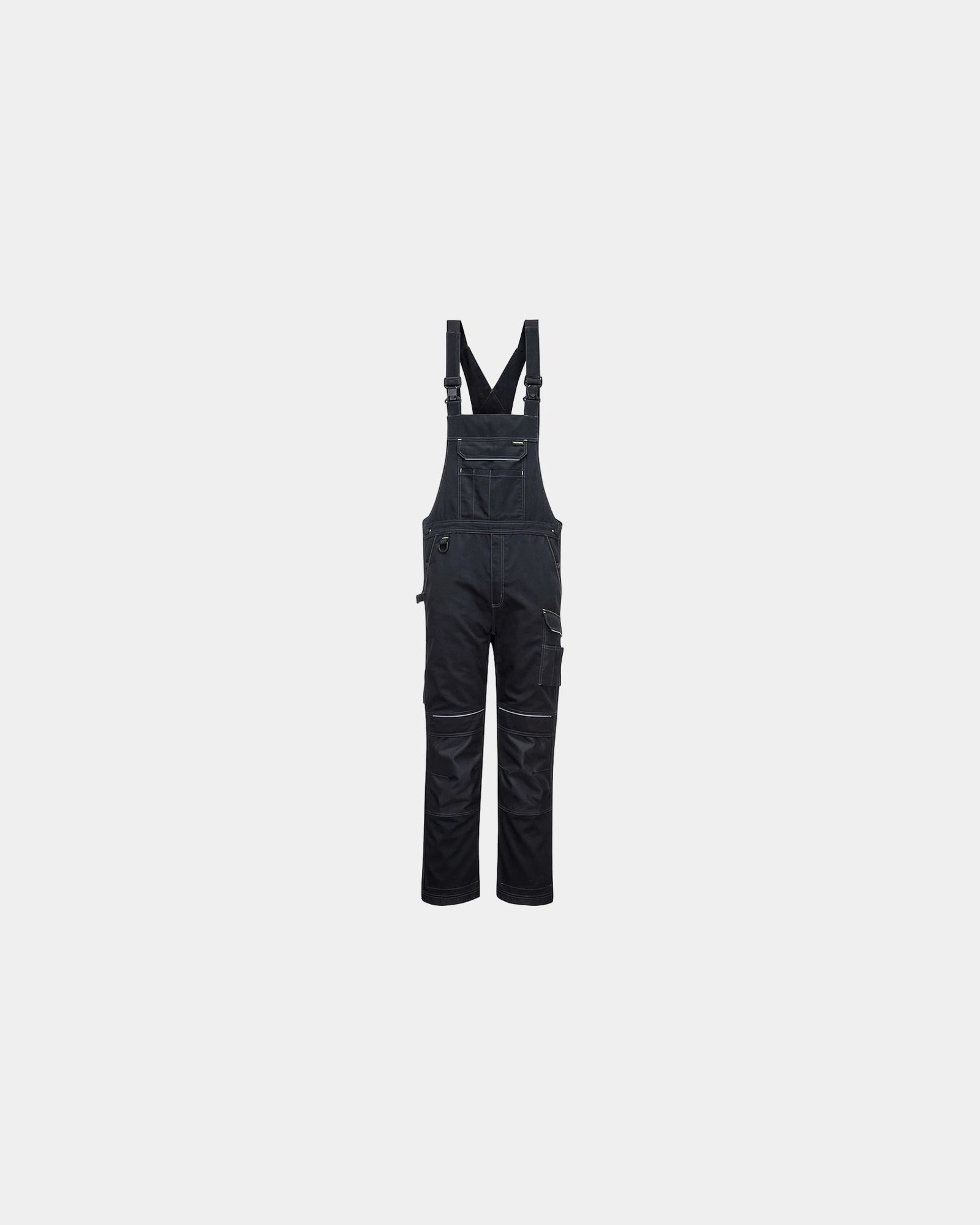 Promotional adjustable PW3 Work bib overalls - Black-Sky Blue