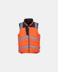 Custom high-visibility reversible bodywarmer - Orange