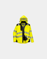 Promotional winter parka for women - Yellow-Black