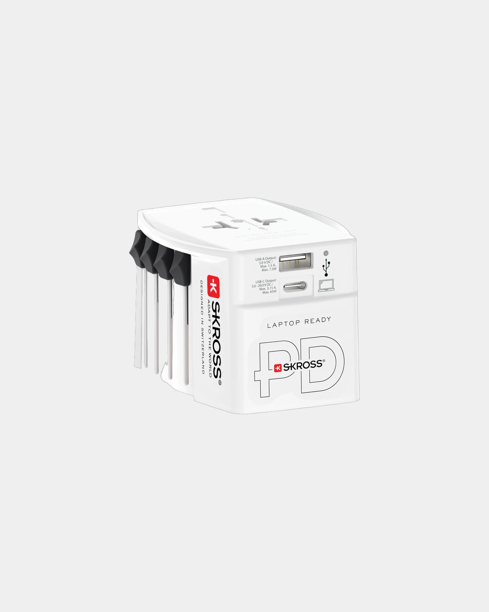 Custom 65W PD travel adapter Skross MUV - White