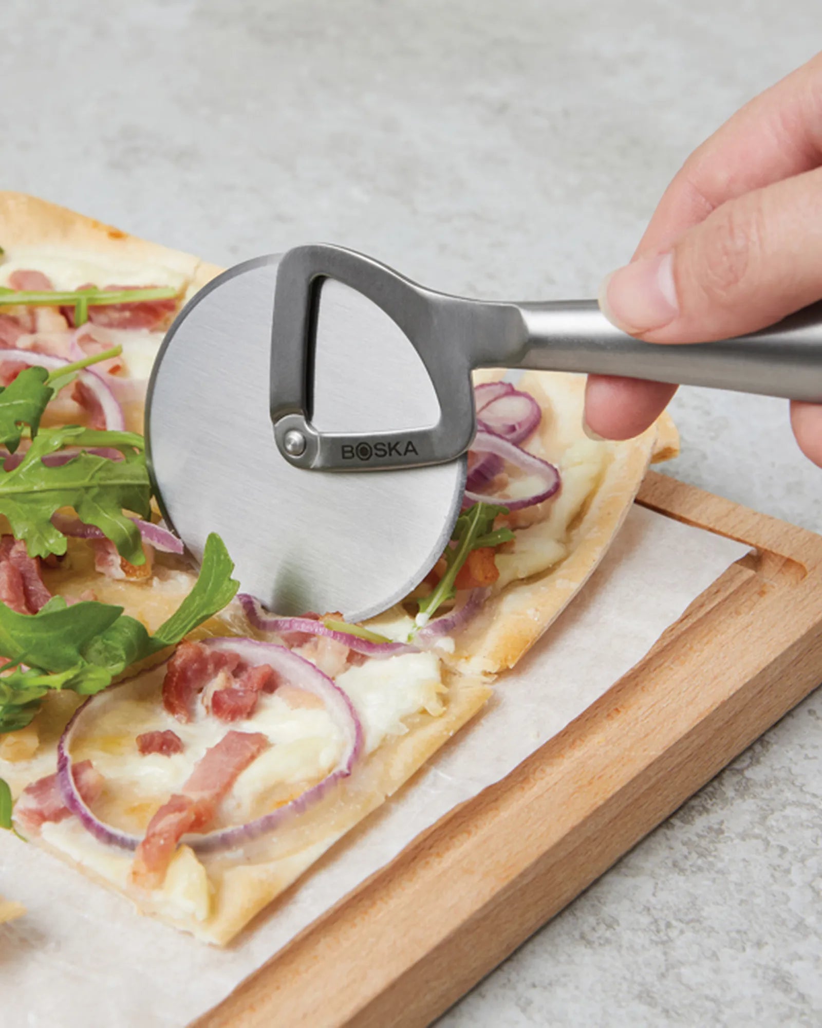 Custom stainless steel pizza cutter Boska Copenhagen - 6