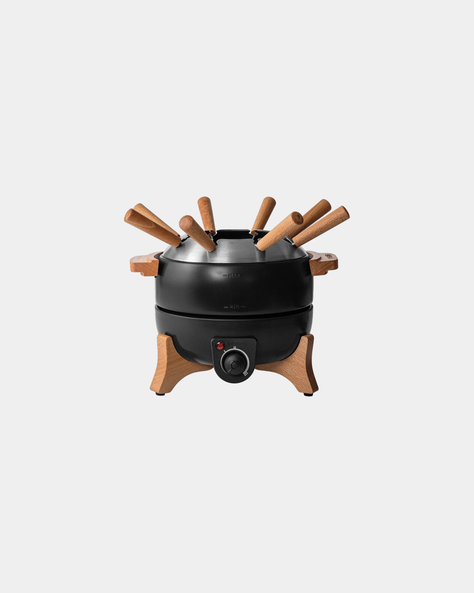 Custom stainless steel fondue set Boska Party 2.3L - Black