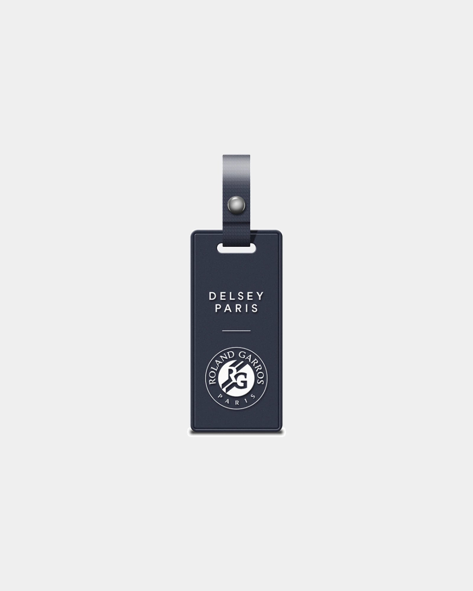 Promotional silicone travel address tag - Navy