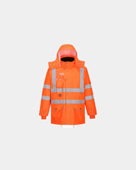 Promotional waterproof parka Traffic HV 4-in-1 - Orange