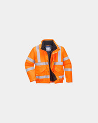 Promotional waterproof Hi-Vis jacket for rail environments - Orange