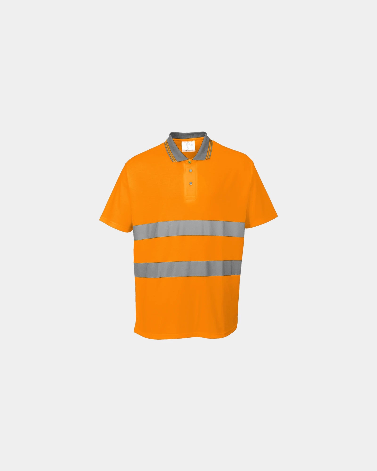 Custom breathable polo with contrast collar - Orange