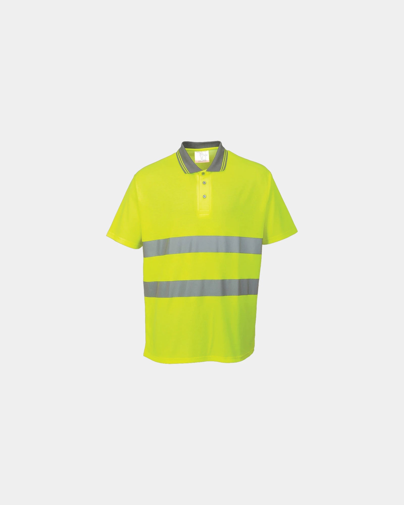 Custom breathable polo with contrast collar - Yellow