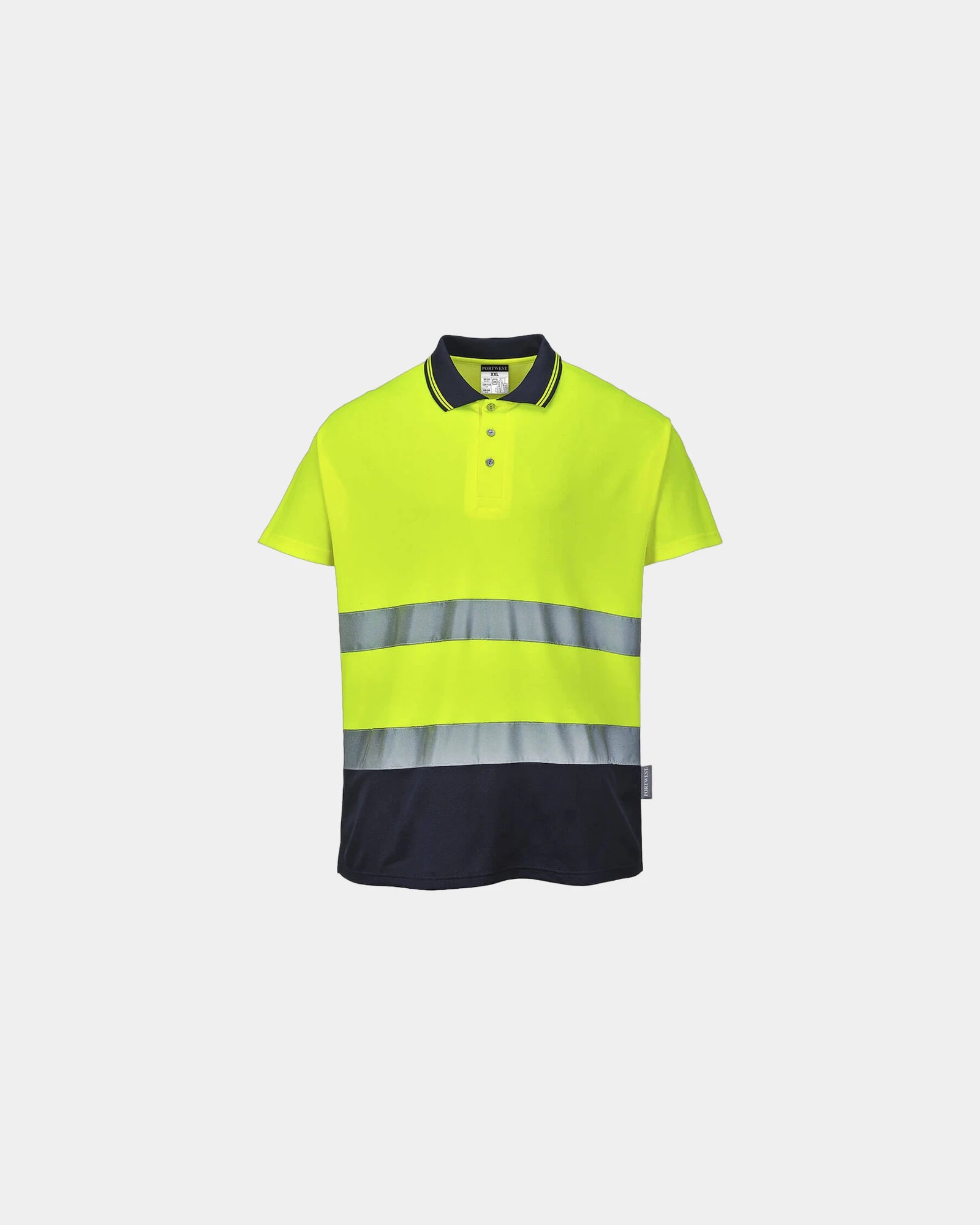 Custom cotton polo S171 - Yellow-Navy