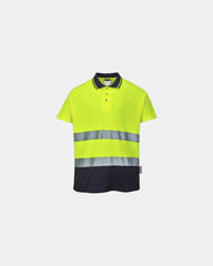Custom cotton polo S171 - Yellow-Navy
