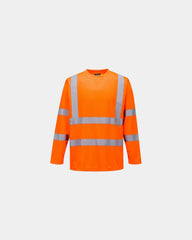 Promotional long sleeve T-shirt for maximum visibility - Orange