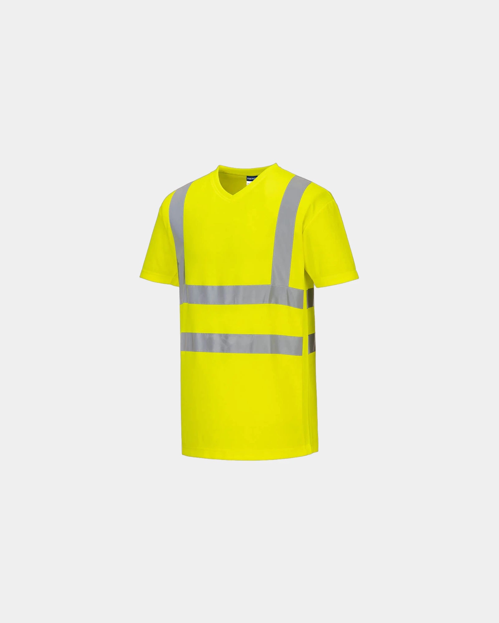Promotional breathable cotton V-neck T-shirt - Yellow