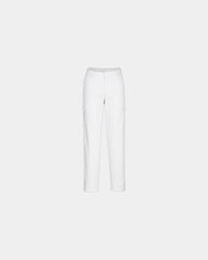 Custom stretch slim fit cargo pants for women - White