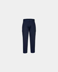 Custom stretch slim fit cargo pants for women - Midnight Blue