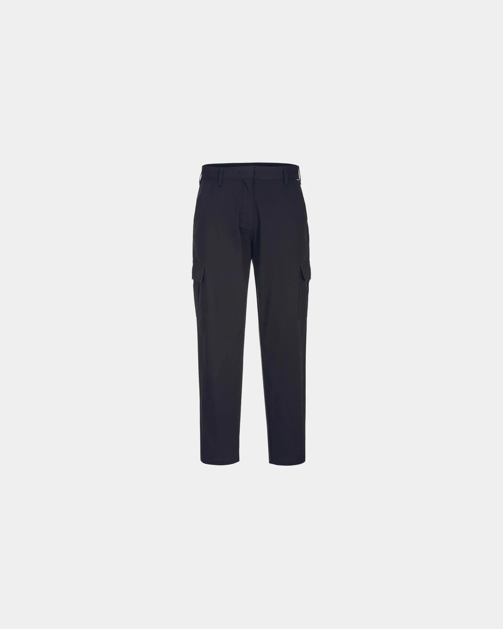 Custom stretch slim fit cargo pants for women - Black-Sky Blue