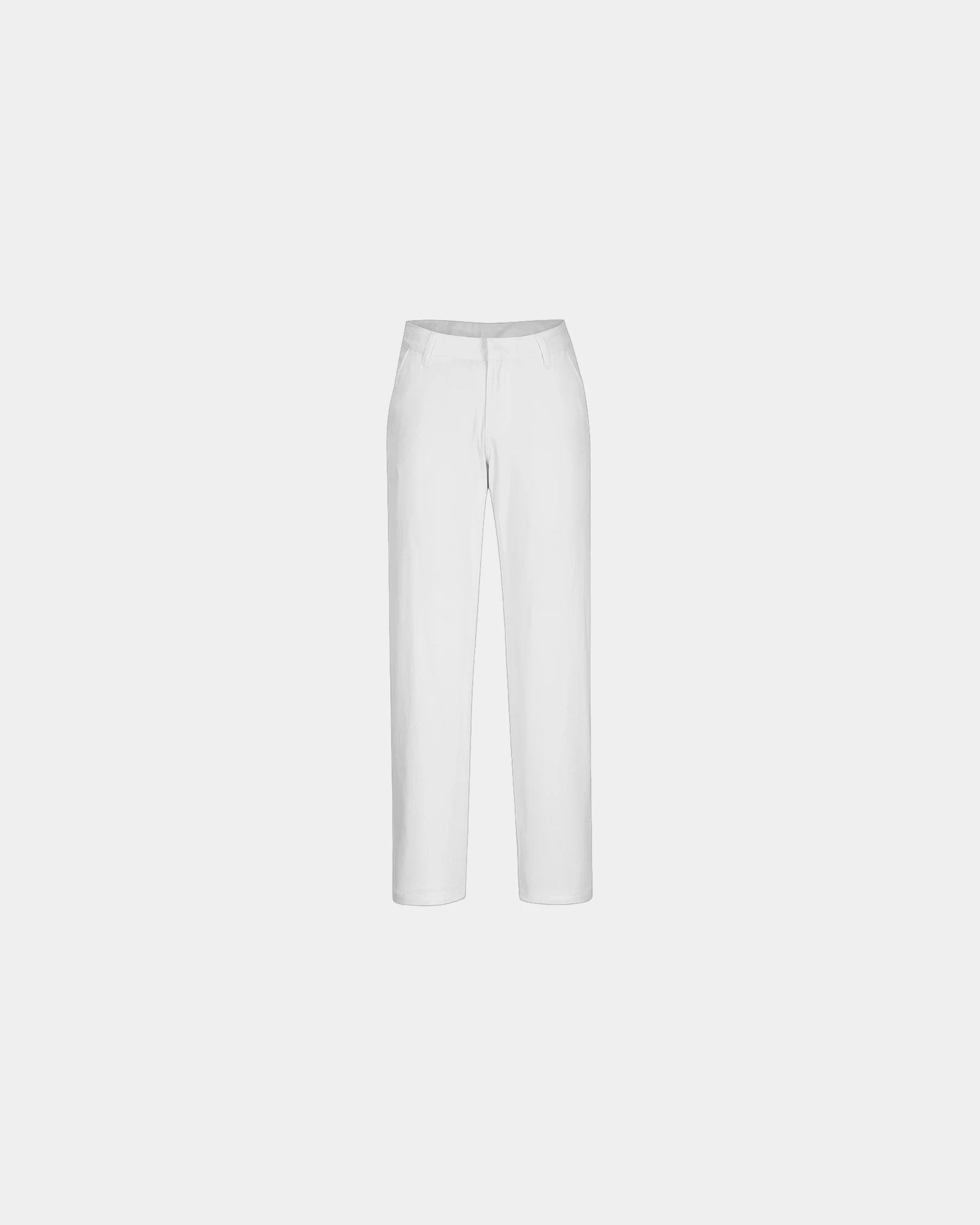 Personalized stretch slim chino pants for women - White