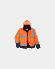Promotional bicolored aviator jacket - Orange