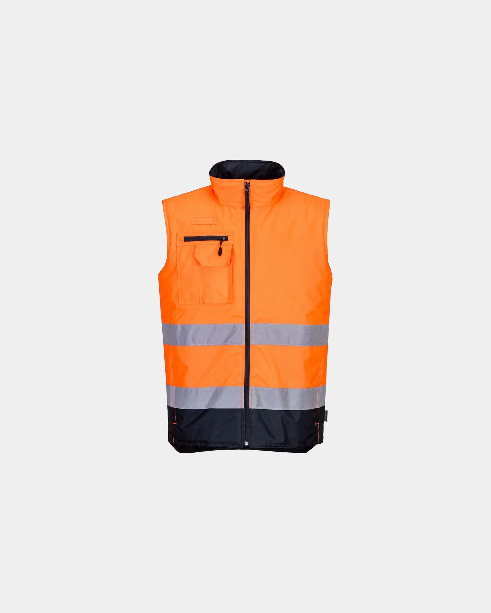 Custom bicolored bodywarmer for Portwest - Orange