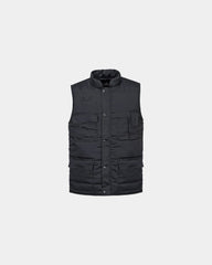 Custom classic vest with pockets Shetland - Black-Sky Blue