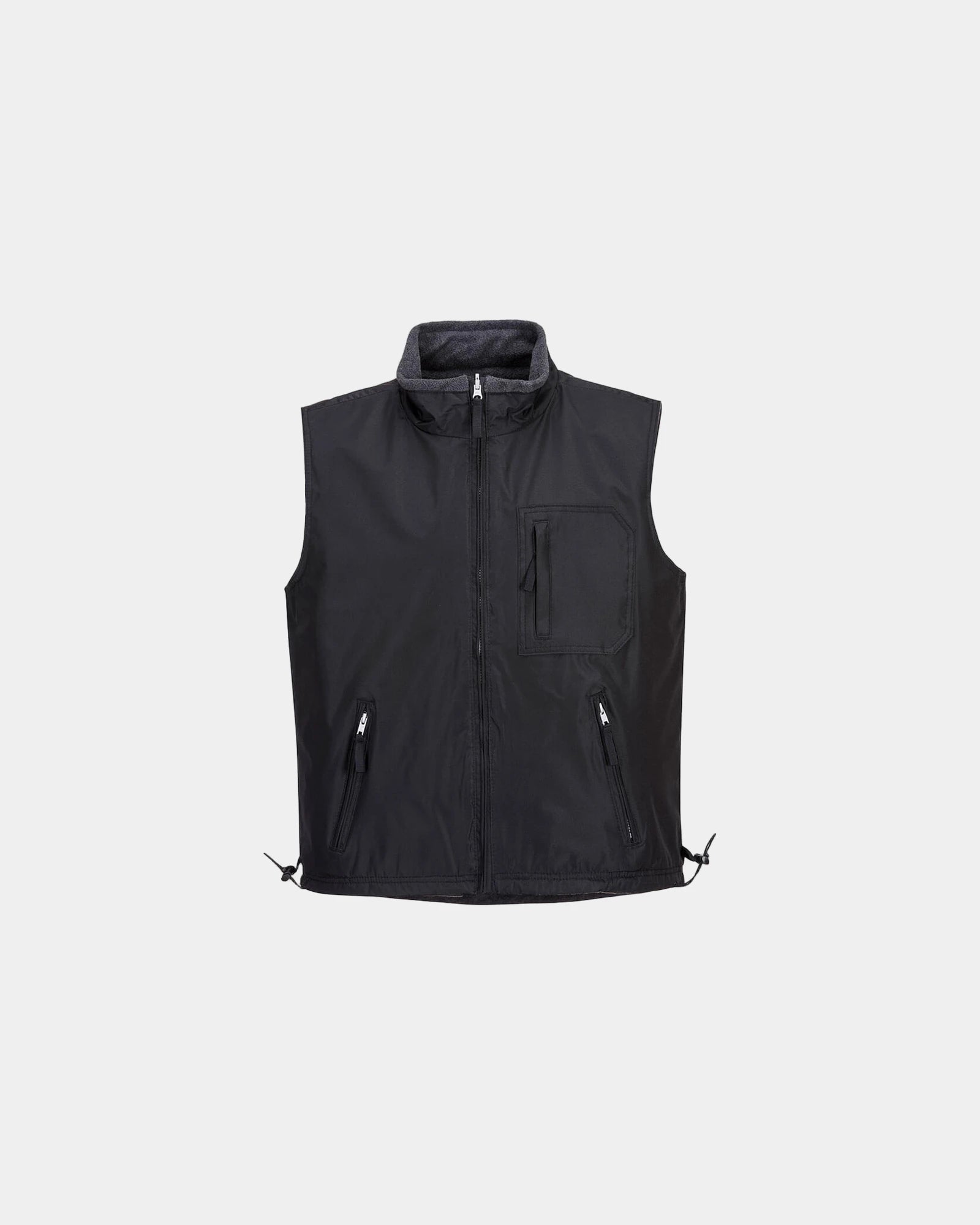 Promotional reversible polyester bodywarmer - Black-Sky Blue