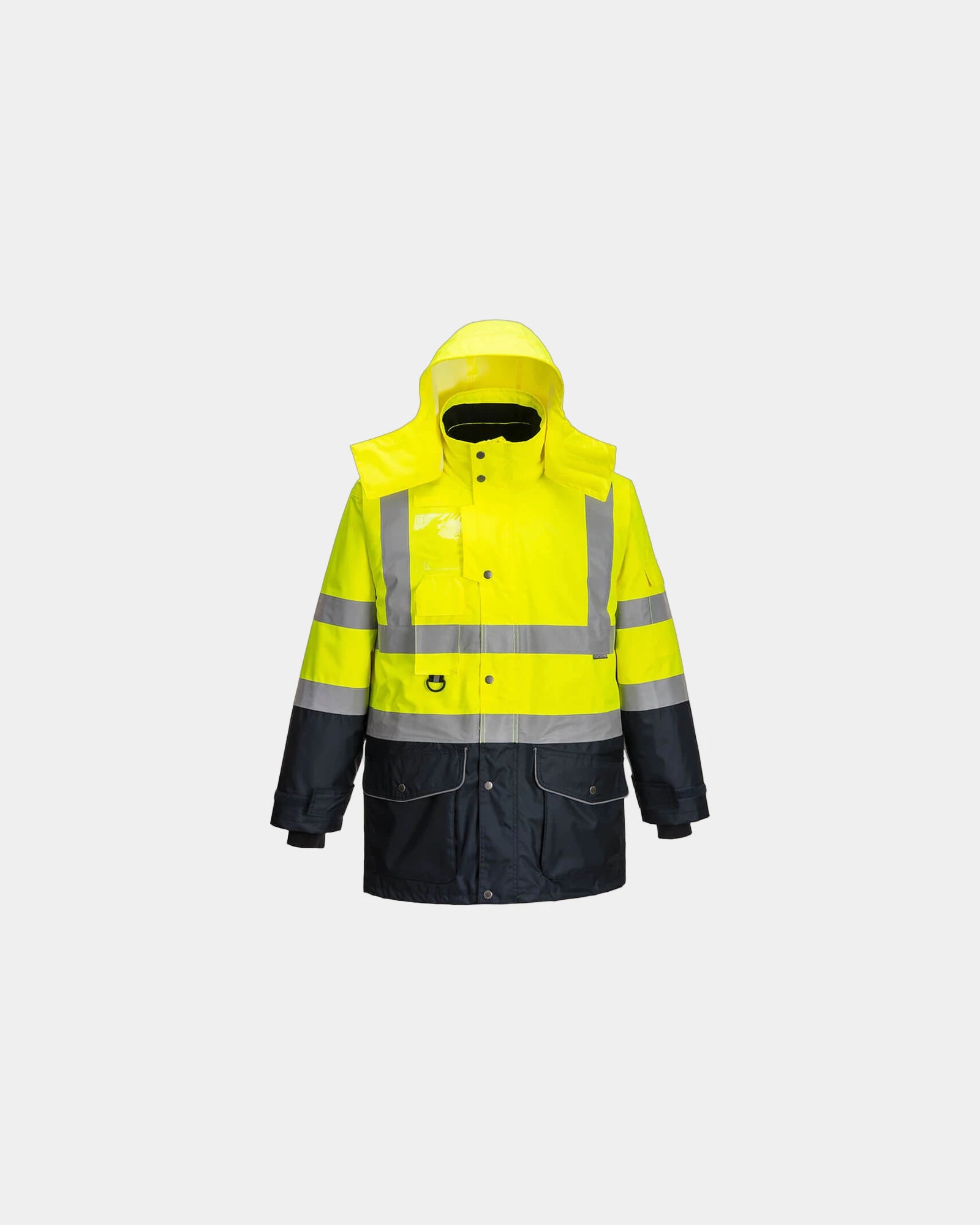 Promotional waterproof parka for all weather conditions - Yellow-Navy