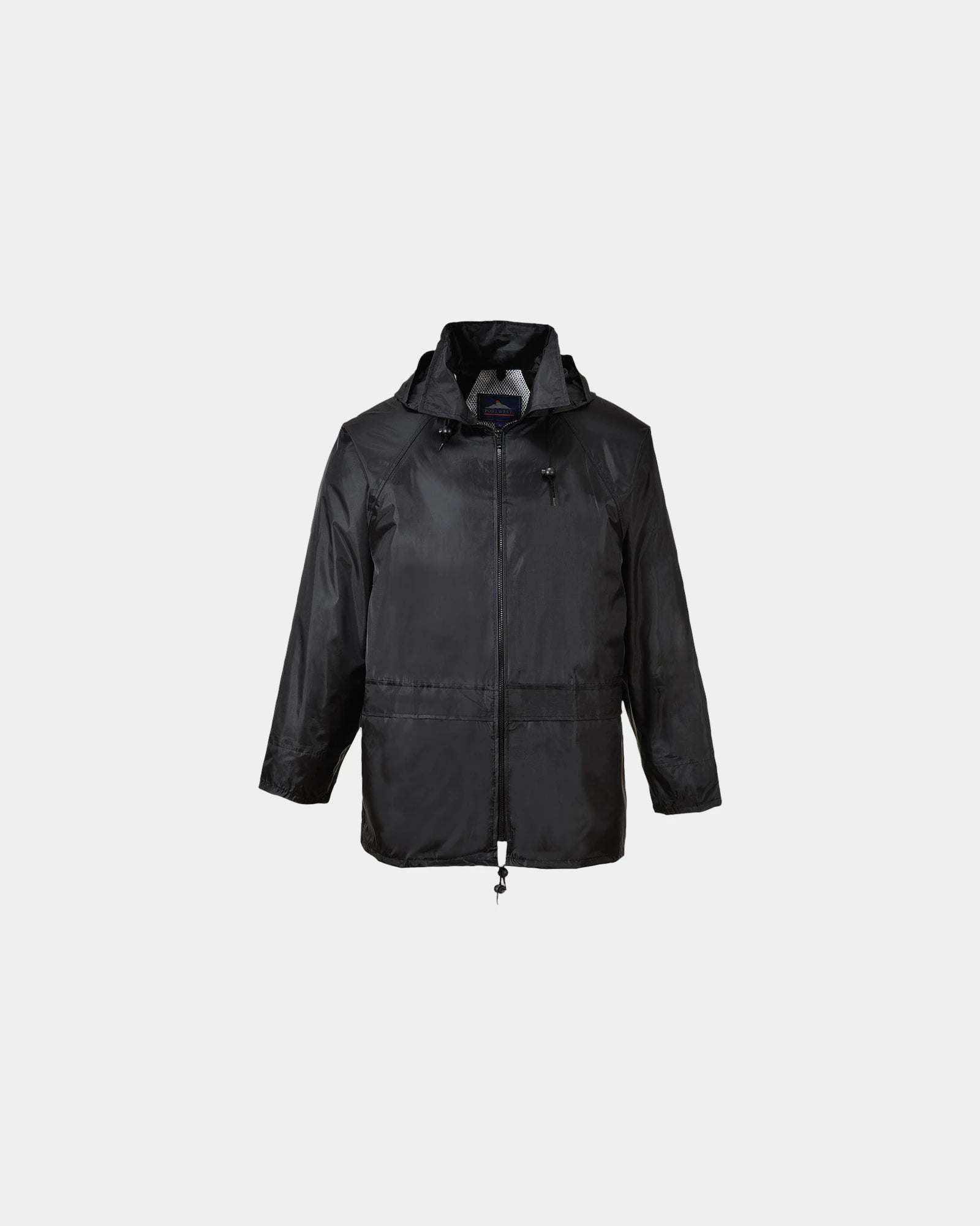 Promotional waterproof Classic Rain jacket - Black-Sky Blue
