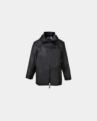 Promotional waterproof Classic Rain jacket - Black-Sky Blue