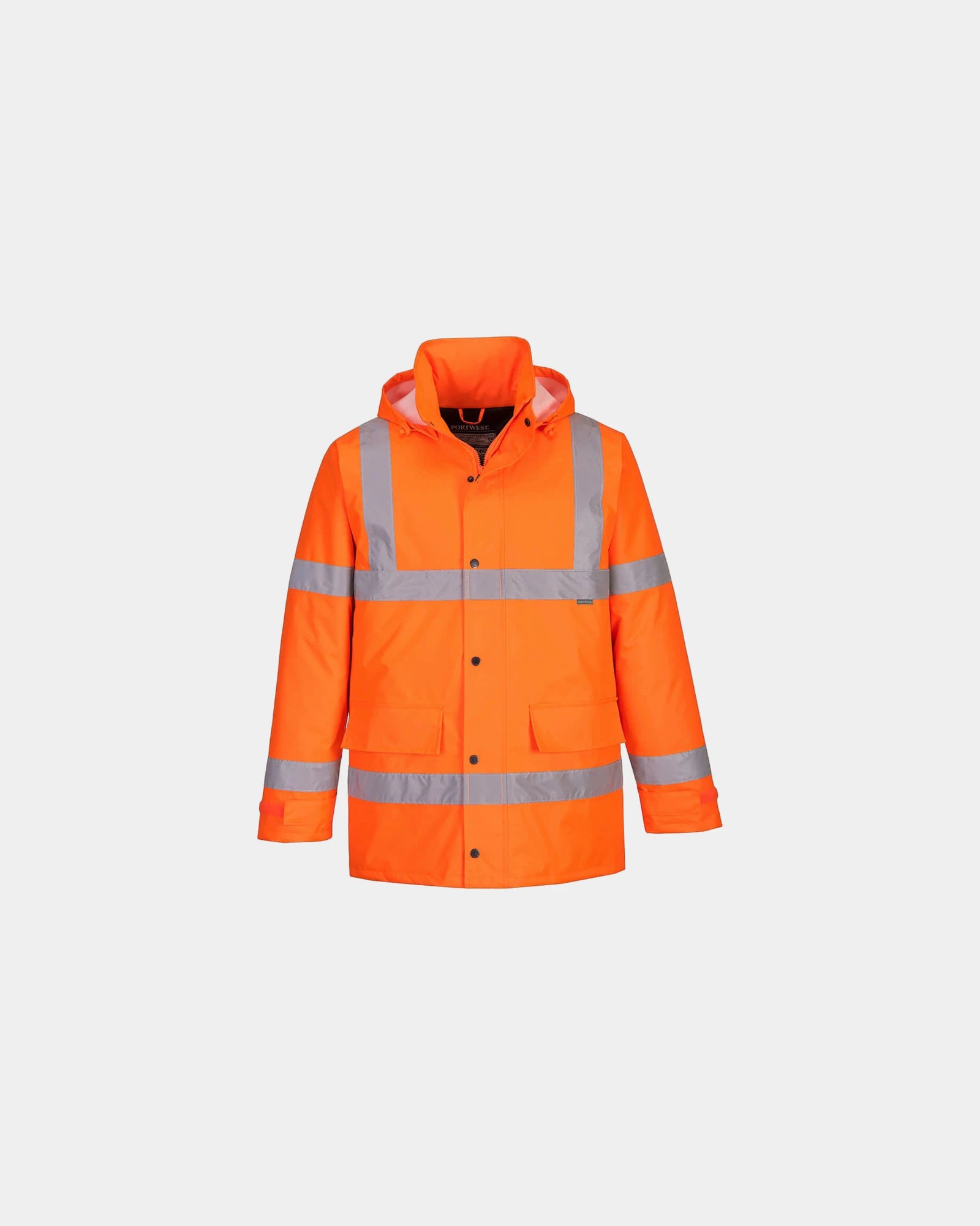 Promotional waterproof parka for traffic safety - Orange