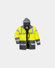 Promotional bicolored parka for visibility and warmth - Yellow-Green