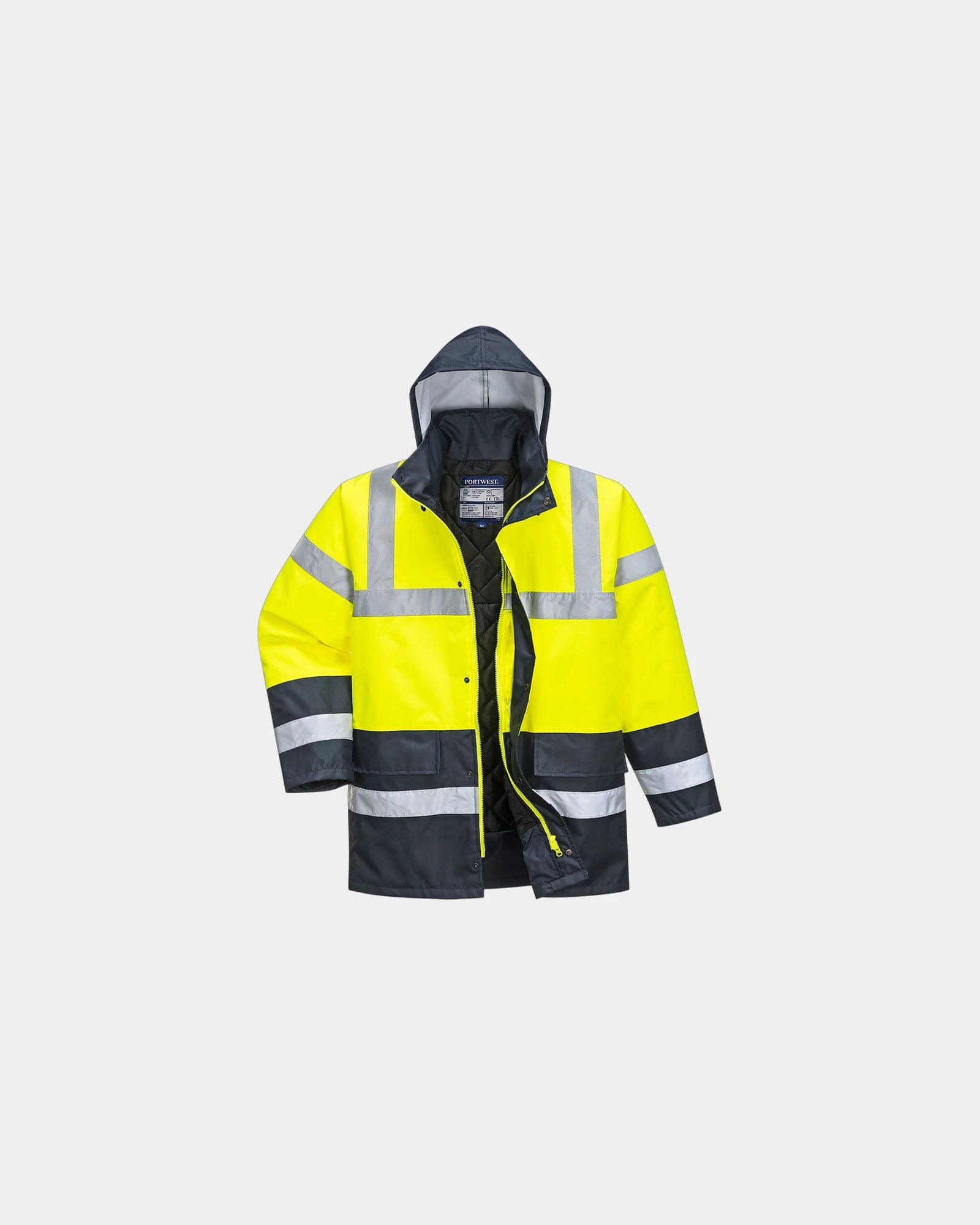 Promotional bicolored parka for visibility and warmth - Yellow