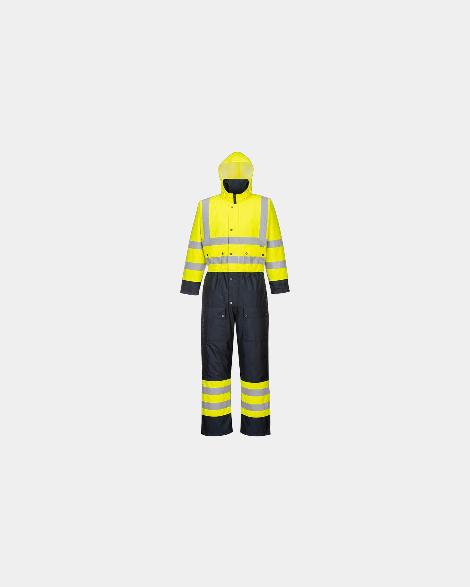 Promotional waterproof Contrast coverall - Yellow-Navy
