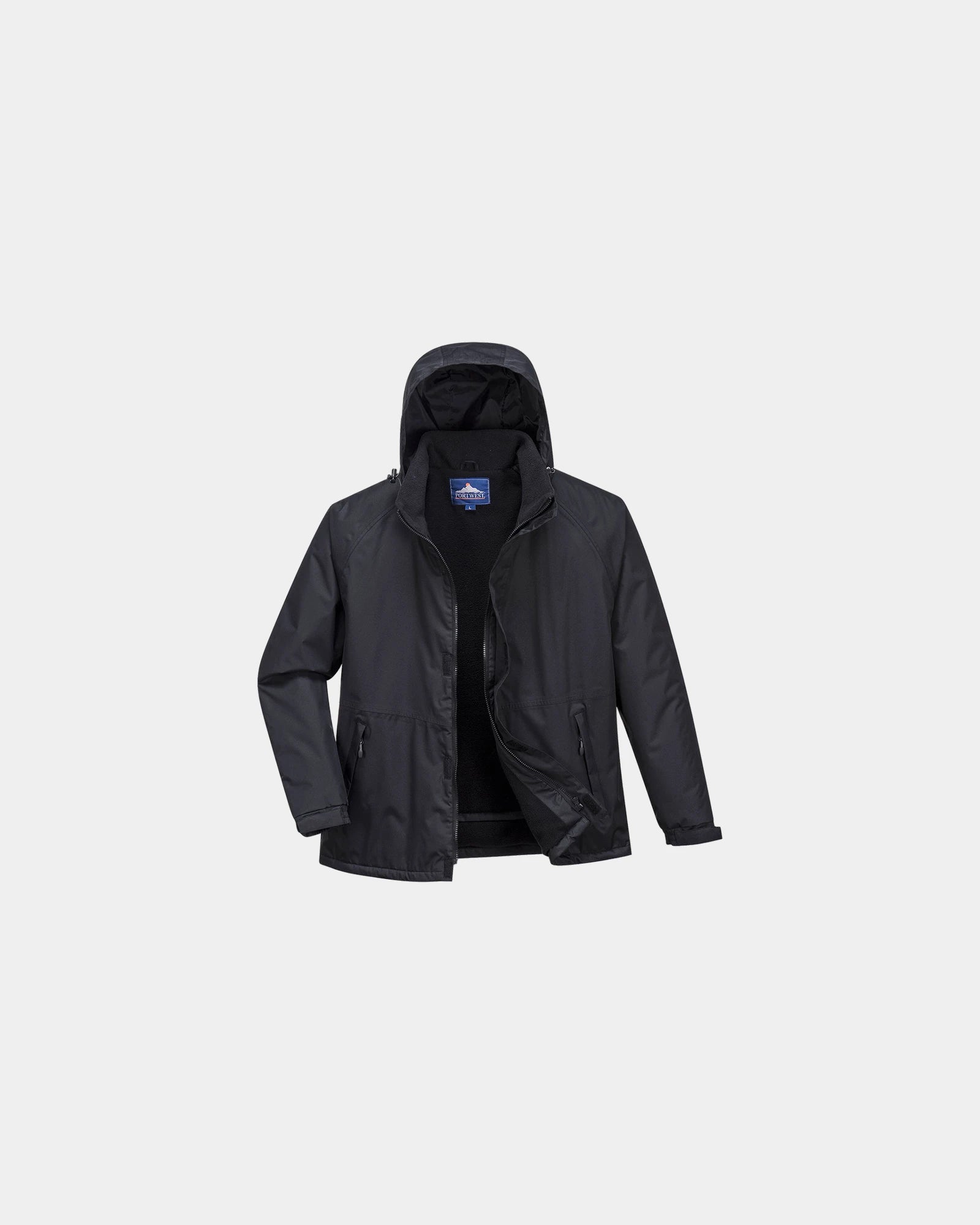 Promotional waterproof insulated parka Limax - Black-Sky Blue