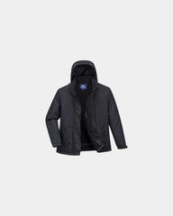 Promotional waterproof insulated parka Limax - Black-Sky Blue