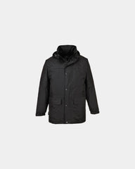 Promotional waterproof Parka for Oban - Black-Sky Blue